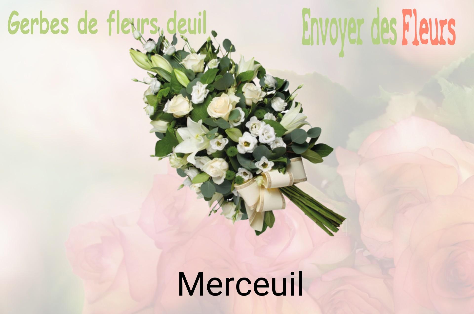 Gerbe de fleurs de deuil livrée à Merceuil